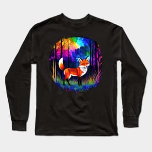 Neon Forest Fox 1 Long Sleeve T-Shirt